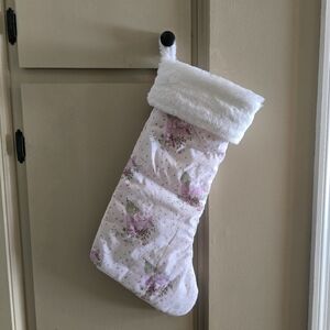 White and Pink Christmas Stocking